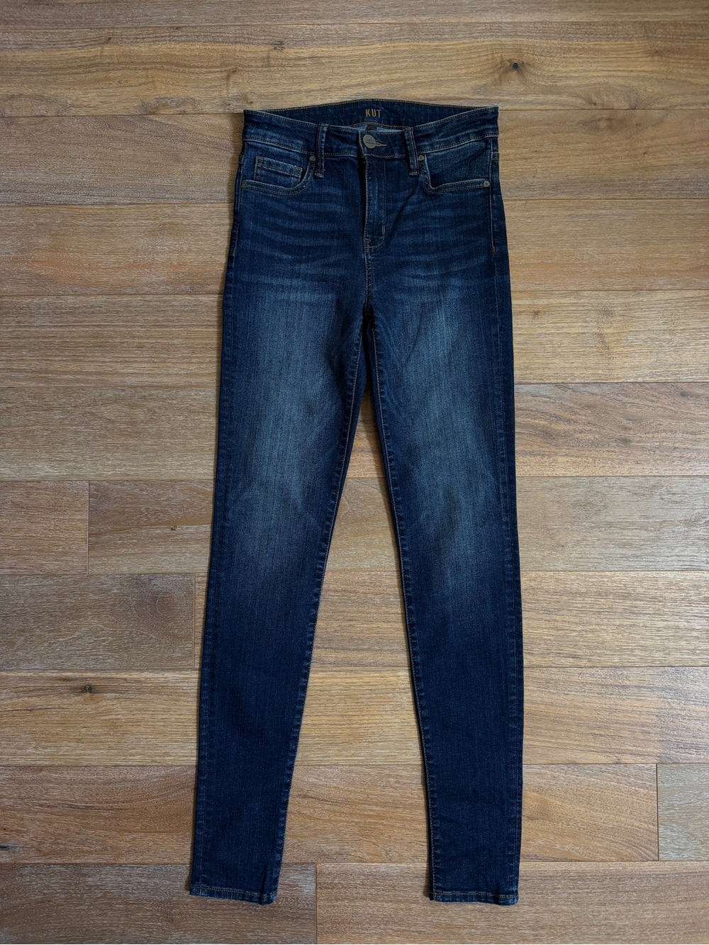KUT from the Kloth High Rise Toothpick Skinny Jeans Dark Wash Size 2